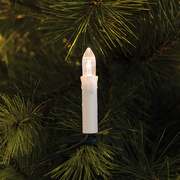 LED-Weihnachtsbaumkette,<BR>20 x E10/3V/0,06W,<BR>klar/wei,<BR>L 7,6 Meter
