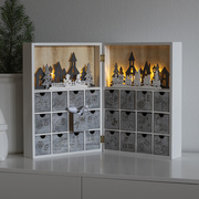 Adventskalender,<BR>8 warmweie LEDs