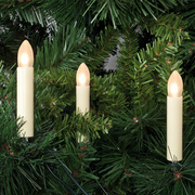 LED-Weihnachtsbaumkette, <BR>matt/elfenbein,<BR>30 x E10/8-34V/max. 0,2W,<BR>mit teilbarem Stecker