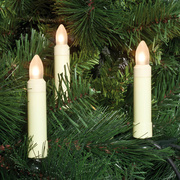 Weihnachtsbaumkette,<BR>matt/elfenbein,<BR>30 x E10/8-34V/max. 0,2W,<BR>mit teilbarem Stecker