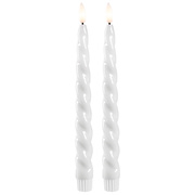 Echtwachs-Tafelkerze,<BR>FLAMME SHINE,<BR>1 warmweie flackernde LED,<BR>2er-Set,<BR>H 245,  21