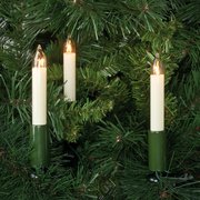 Weihnachtsbaumkette,<BR>klar/elfenbein,<BR>20 x E10/12V/3W