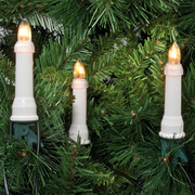 Weihnachtsbaumkette,<BR>klar/wei,<BR>16 x E10/15V/2,5W