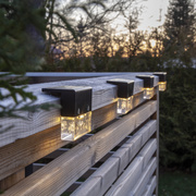 Solarleuchten,<BR>BUBBLE FENCE,<BR>je 2 warmweie LEDs,<BR>4er-Set