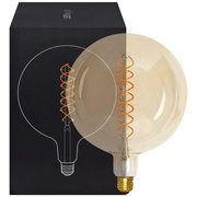 Spiral-LED-Lampe,<BR>E27/5W (25W), 250 lm,<BR>Globe-Form, gold getnt