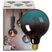 LED-Filament-Lampen,<BR>Globe-Form, Rauchglas verspiegelt,<BR>E27/4W,<BR> 125