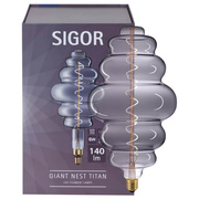 LED-Filament-Lampe,<BR>GIANT NEST,<BR>E27/6W, 300 lm,<BR>2200K,<BR>L 335,  200