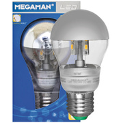 LED-Lampe, CLASSIC,<BR>Kopfspiegellampe, AGL-Form, <BR>kar/silber, E27/5W