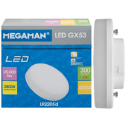 LED-Reflektorlampe,<BR>GX53/5W, 300 lm,<BR>2800K