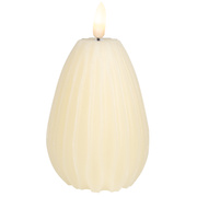 Echtwachskerze,<BR>1 warmweie LED,<BR>H 130,  70