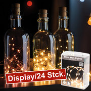LED-Minilichterkette,<BR>je 66 warmweie LEDs,<BR>Display mit 24 Stck