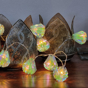 LED-Minilichterkette,<BR>10 warmweie LEDs,<BR>Laternen