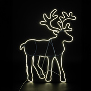 Lichtschlauchmotiv,<BR>Rentier,<BR>warmweie LEDs