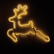 Lichtschlauchmotiv,<BR>laufendes Rentier,<BR>warmweie LEDs