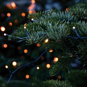 Akku-Solar-Minilichterkette,<BR>warmweie LEDs