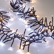 LED-Lichterkette,<BR>Cluster,<BR>warmweie und weie LEDs