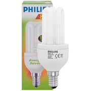 Energiesparlampe,<BR>ENERGY SAVER,<BR>E14/8W, 425 lm