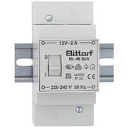 AP-Klingeltrafo,<BR>auch fr Reiheneinbau,<BR>mit Schalter,<BR>primr 220-240V,<BR>sekundr 12V/2A