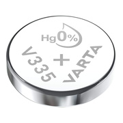 Knopfzelle fr Uhren,<BR>V335, SR 512 SW,<BR>Silberoxyd,<BR>1,55V, 6 mAh,<BR>Blisterware