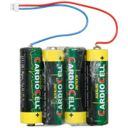 Hochleistungs-Batteriepack,<BR>4 verbundene Mignonbatterien, <BR>Alkaline, 6V/3Ah, mit <BR>Anschlusskabel und Stecker