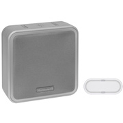 Funk-Gong mit Funk-Taster,<BR>SERIE 9, DC915SGL,<BR>mit Repeater-Funktion und<BR>LED-Stroposkopblitz, silber