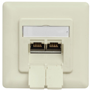 Anschlussdose bis 250 MHz,<BR>UP-UAE-CAT 6,<BR>fr Datenbertragung,<BR>Abdeckung wei
