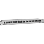 Einbau-Patch Panel,<BR>CAT 6A,<BR>Datenbertragung bis 500 MHz,<BR>19 Zoll,<BR>24 Ports