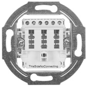 Telefonanschlussdose,<BR>TAE 3 x 6 NFN,<BR>reinwei