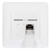 Anschlussdose bis 500 MHz,<BR>UP-UAE-CAT 6A,<BR>fr Datenbertragung,<BR>Abdeckung reinwei