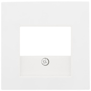 Zentralplatte,<BR>fr 3-fach TAE-Steckdose,<BR>SERIE S.1,<BR>polarwei glnzend