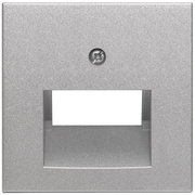 Zentralplatte,<BR>fr 1-2-fach-UAE-Steckdose,<BR>LOGUS 90,<BR>alu-silber