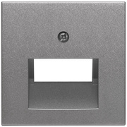 Zentralplatte,<BR>fr 1-2-fach-UAE-Steckdose,<BR>LOGUS 90,<BR>anthrazit-grau