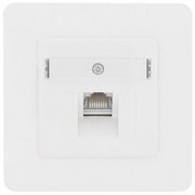 Anschlussdose bis 500 MHz,<BR>UP-UAE-CAT 6A,<BR>fr Datenbertragung,<BR>Abdeckung reinwei