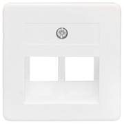 Zentralplatte,<BR>fr 2-fach-UAE-Steckdose,<BR>50 x 50 mm,<BR>reinwei