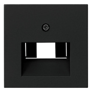 Zentralplatte,<BR>fr 1 bis 2-fach<BR>UAE-Anschlussdose,<BR>Standard 55,<BR>schwarz matt