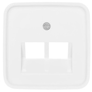 Zentralplatte,<BR>fr 2-fach UAE-Steckdose,<BR>REFLEX SI,<BR>alpinwei