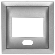 Zentralplatte,<BR>fr Bewegungsmelder, eckig,<BR>LOGUS 90,<BR>alu-silber