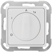 UP-Auenlichtschalter,<BR>55 x 55 mm mit Adapterrahmen,<BR>reinwei