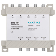 Einspeiseweiche fr<BR>Quad-LNBs,<BR>4 fach,<BR>Axing SWE 4-01