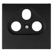 Zentralplatte,<BR>f�r TV/Radio/SAT-<BR>Antennensteckdose,<BR>APOLO 5000,<BR>schwarz matt