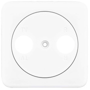 Zentralplatte,<BR>fr TV/Radio-<BR>Antennensteckdose,<BR>REGINA,<BR>ultrawei