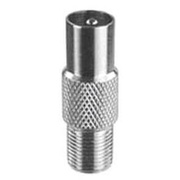 Verbinder,<BR>IEC-Stecker auf <BR>F-Schraubkupplung