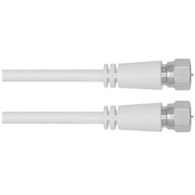 Patchkabel,<BR>F-Anschluss mit 2 Zentralsteckern,<BR>wei,<BR>Lnge 20 cm