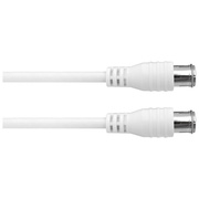 Antennenanschlusskabel, <BR>F-Anschluss mit <BR>2 QUICK-FIX Steckern,<BR>wei