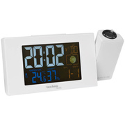 Projektionswecker,<BR>mit Funkuhrwerk,<BR>farbige LCD-Anzeige,<BR>wei