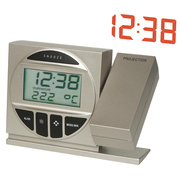 Projektionswecker,<BR>mit Funkuhrwerk,<BR>silber