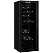 Glastrkhlschrank,<BR>237 Liter, H 1.400<BR>abschliebar, <BR>schwarz