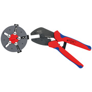 Multicrimpzange,<BR>PROFI,<BR>mit 3 Einstzen in einem<BR>Schnellwechselmagazin