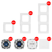 KLEIN Schalterpaket,<BR>K55� BBwhite55�,<BR>reinwei�