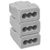 Steckklemme, 3-fach, 1,0 - 2,5 mm�,  grau